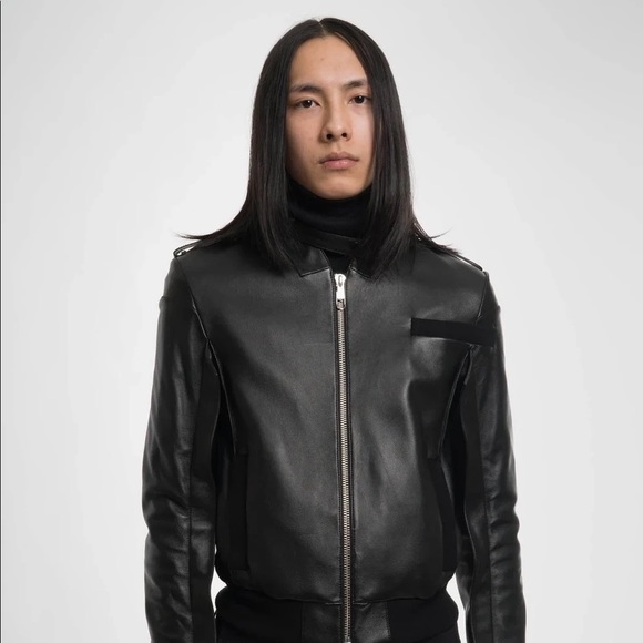 Helmut Lang Lambskin Bomber Jacket / Size M - Picture 2 of 7